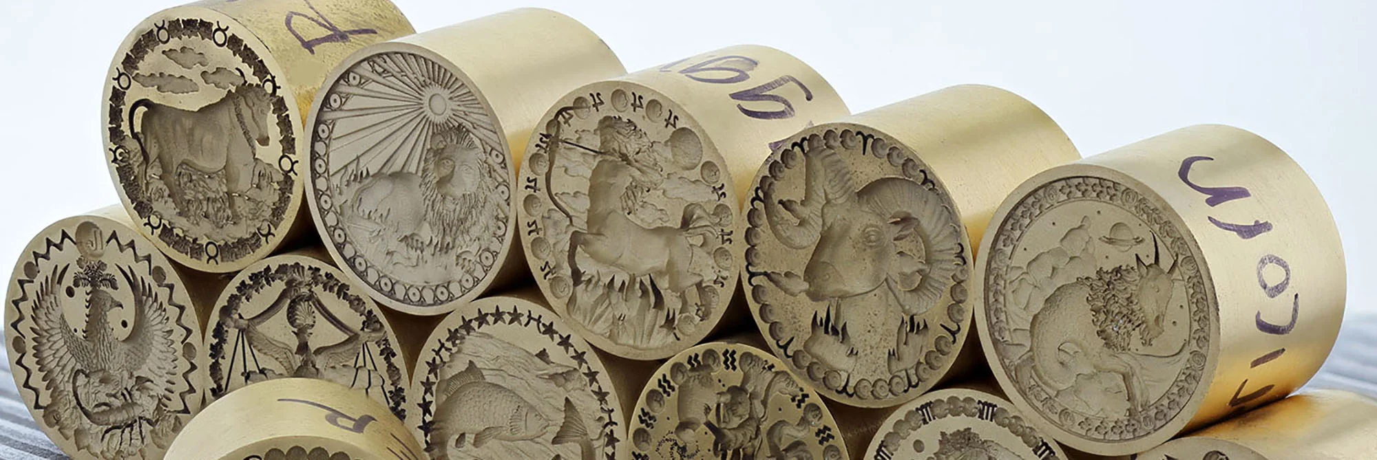 Custom brass wax seal stamp with handle
