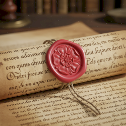 Tudor Rose Wax Seal Peel and Stick