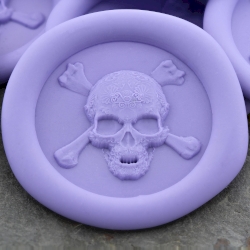 3D Skull and Cross Bones 'Peel and Stick' Wax Seal