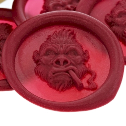 Smoking Gorilla 'Peel and Stick' Wax Seal - 3D