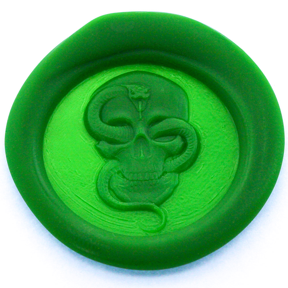 3D Skull and Snake 1 'Peel and Stick' Wax Seal