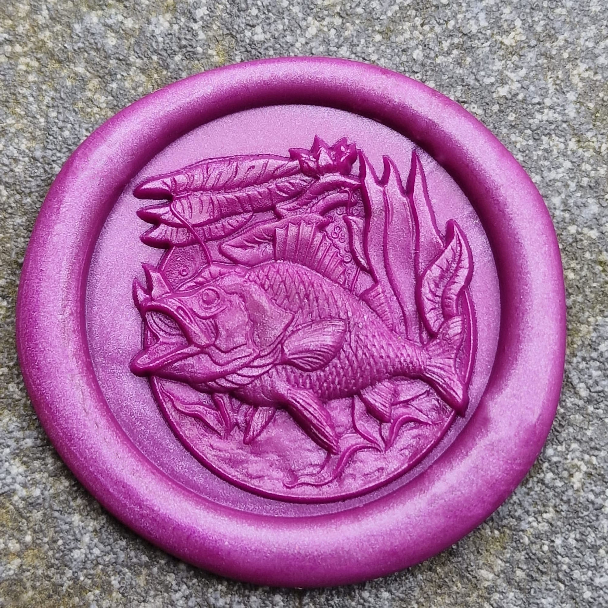Fish 3D  'Peel and Stick' Wax Seal