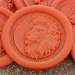 Lion Head 3D  'Peel and Stick' Wax Seal