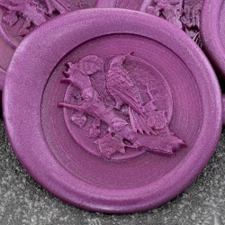 Bird on Branch 3D  'Peel and Stick' Wax Seal
