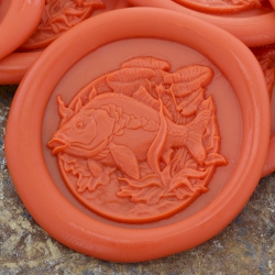 Fish 2 3D  'Peel and Stick' Wax Seal