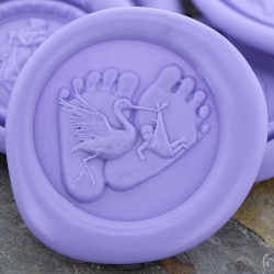 Stork and Baby Wax Seal stork and baby wax seal